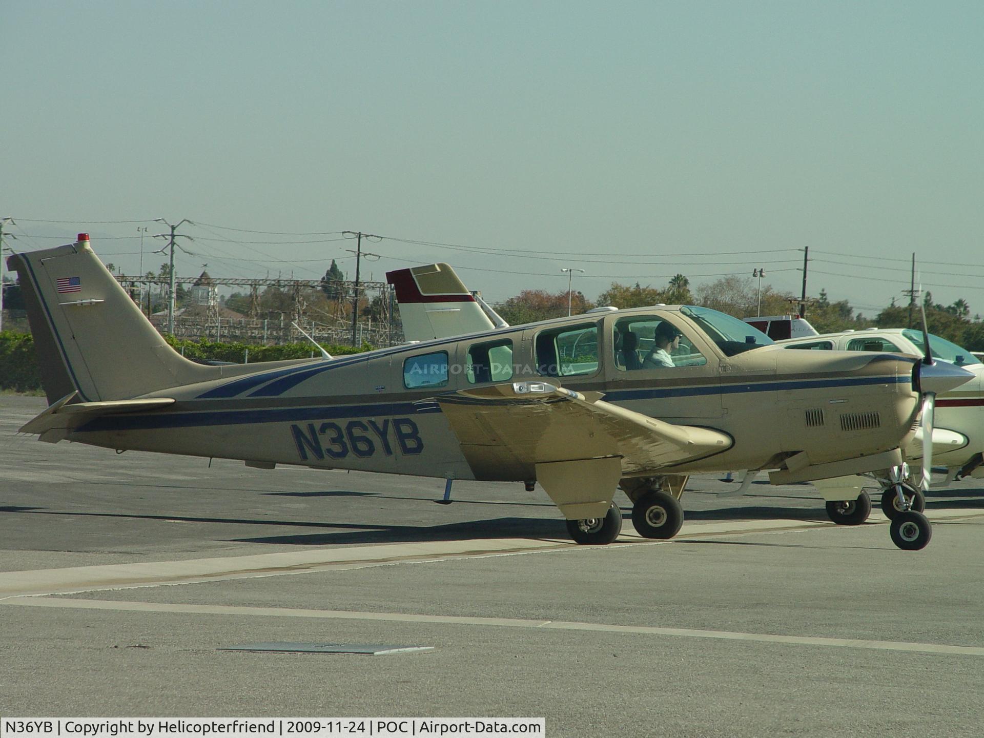 N36YB, 1982 Beech B36TC Bonanza C/N EA-331, Getting ready to depart from Howard Aviation