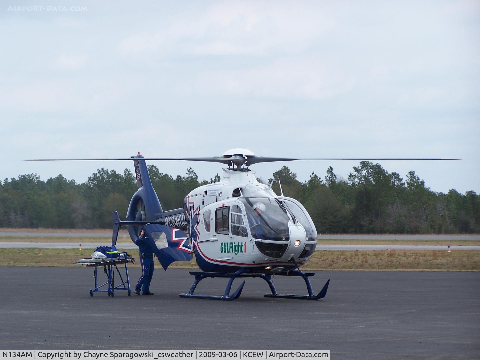 N134AM, 2004 Eurocopter EC-135P-2 C/N 0324, GulFlight1 prepares to transport patient
