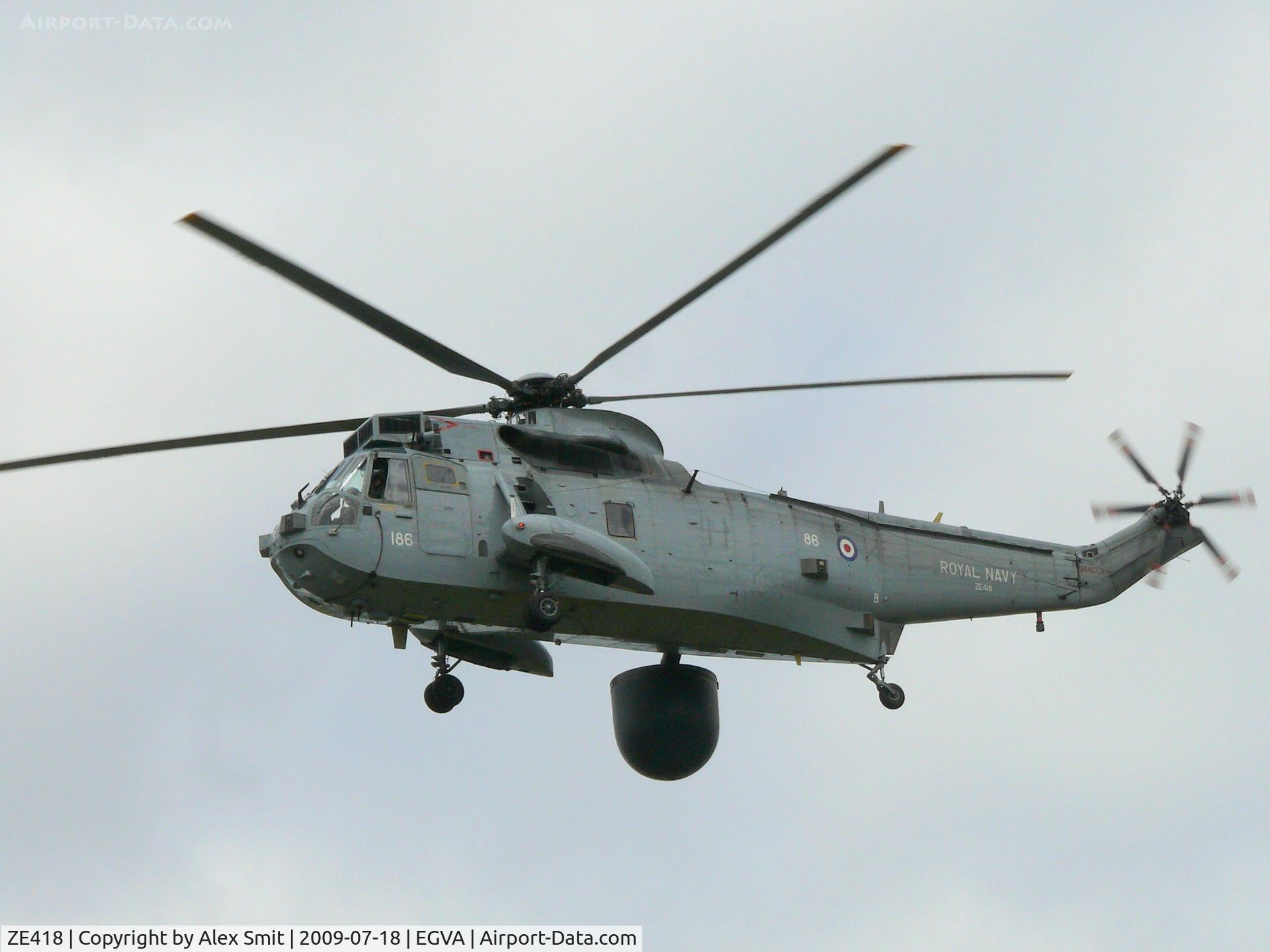 ZE418, 1986 Westland Sea King ASaC.7 C/N WA956, Westland WS61 Sea King ASAC7 ZE418/186/B Royal Navy