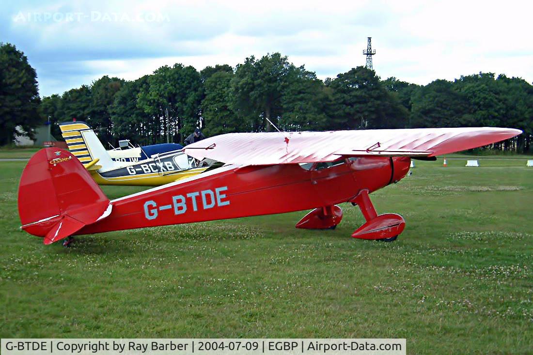 G-BTDE, 1940 Cessna C-165 Airmaster C/N 551, Cessna C.165 Airmaster [551] Kemble~G 09/07/2004. Seen at the PFA Fly in 2004 Kemble UK.