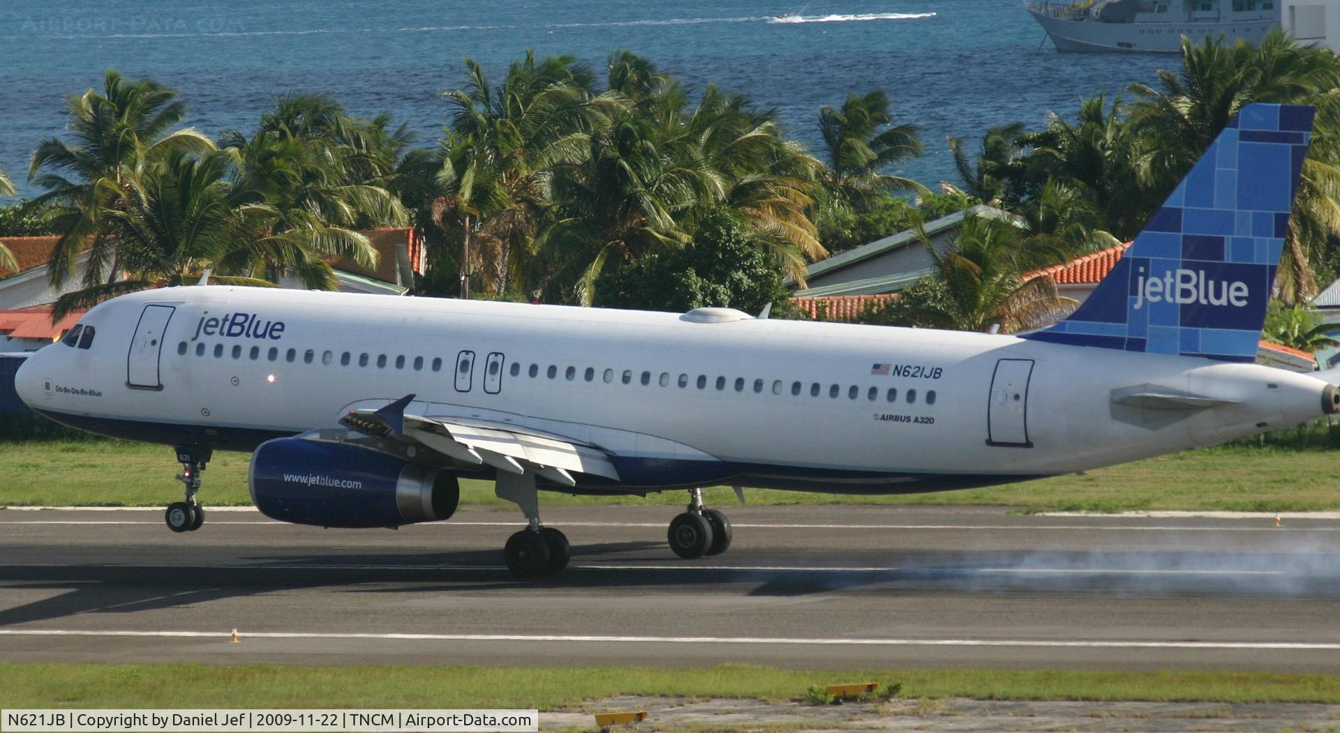 N621JB, 2005 Airbus A320-232 C/N 2491, N621jb Jetblue landing at tncm