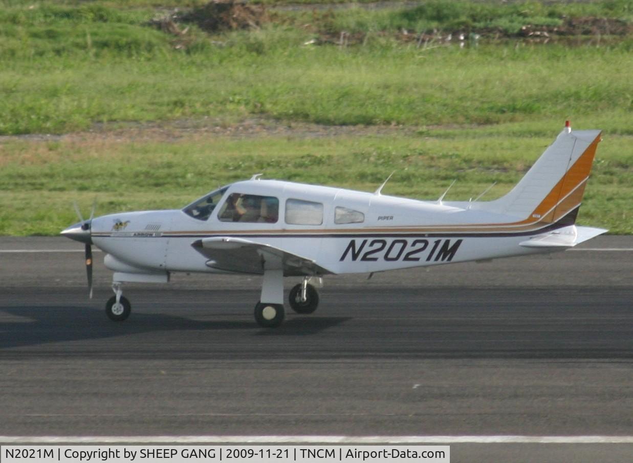 N2021M, 1978 Piper PA-28R-201T Cherokee Arrow III C/N 28R-7803101, N2021M landing at tncm