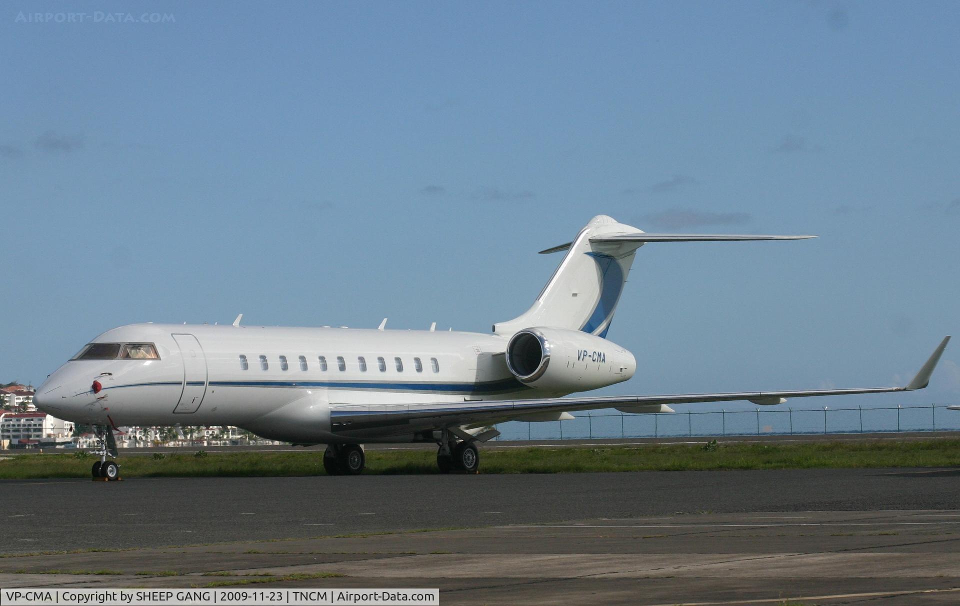 VP-CMA, 2007 Bombardier BD-700-1A10 Global 5000 C/N 9243, Vp-cma at the private ramp