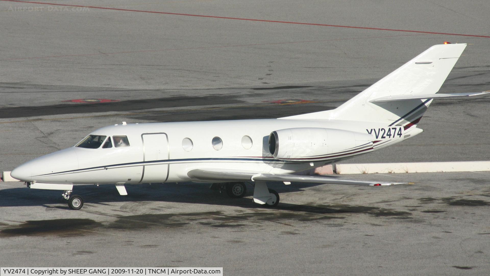 YV2474, 1975 Dassault Falcon 10 C/N 067, Entering there parking spot