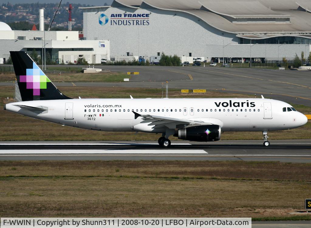 F-WWIN, 2008 Airbus A320-232 C/N 3672, C/n 3672 - to be XA-VON