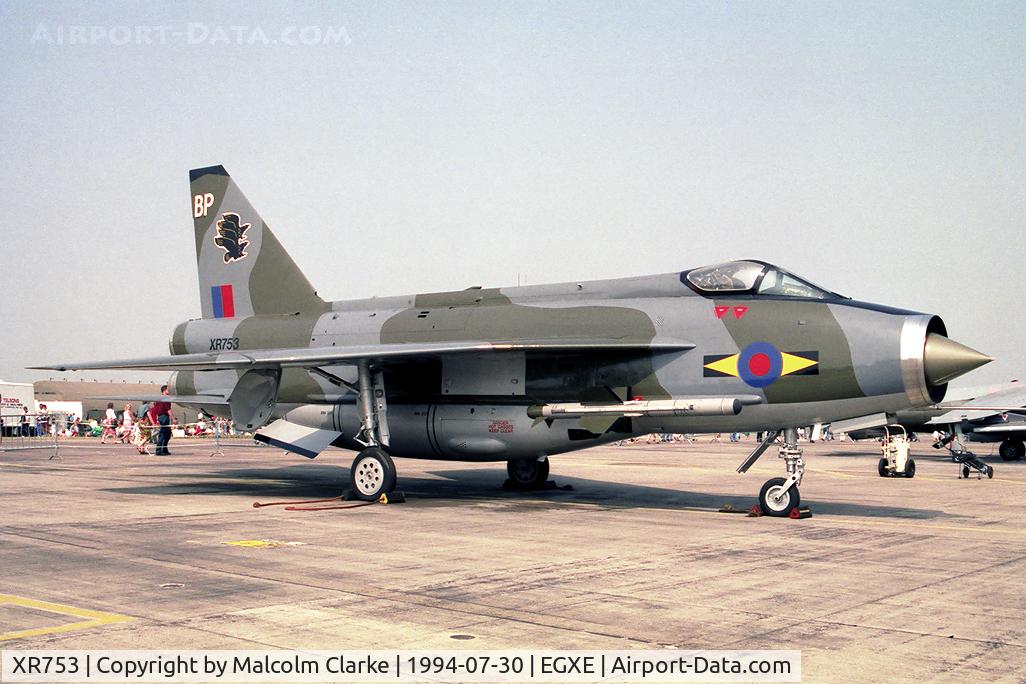 XR753, 1965 English Electric Lightning F.6 C/N 95218, English Electric Lightning F6 preserved at RAF Leeming.