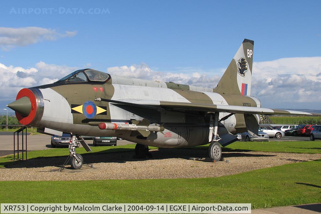 XR753, 1965 English Electric Lightning F.6 C/N 95218, English Electric Lightning F6 preserved at RAF Leeming.