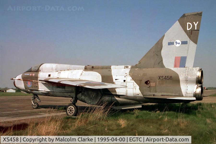 XS458, 1965 English Electric Lightning T.5 C/N 95018, English Electric Lightning T5 at Cranfield Airport.