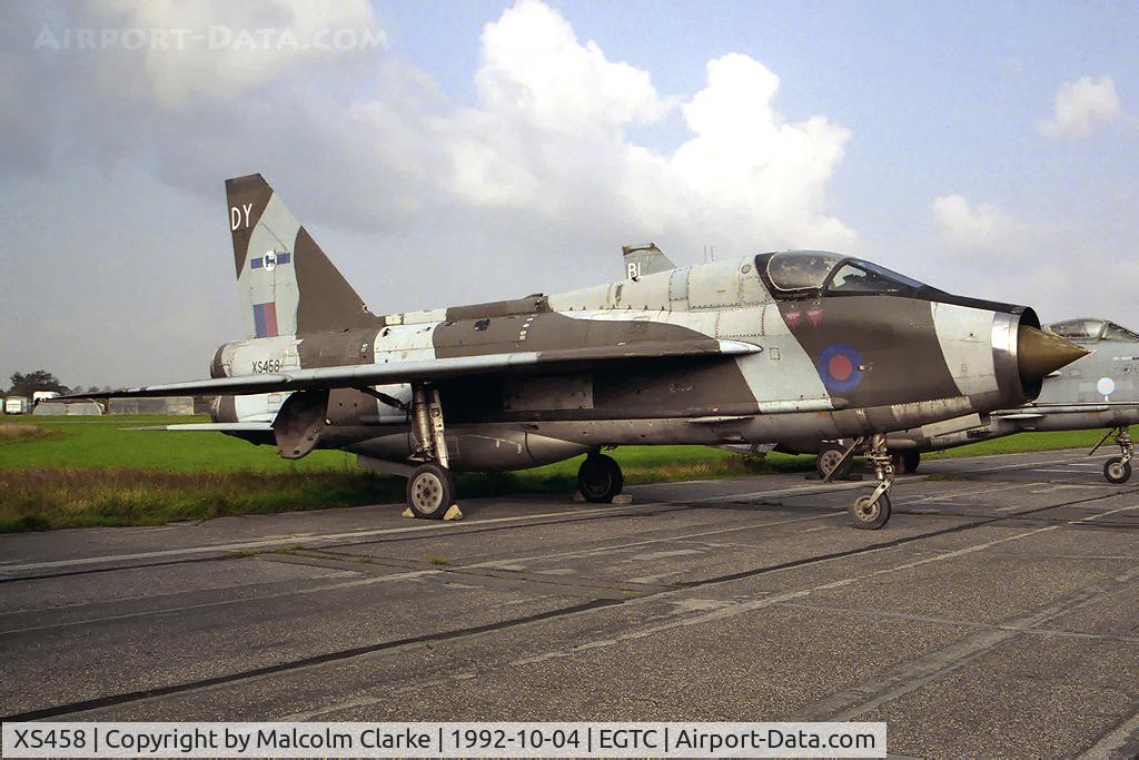 XS458, 1965 English Electric Lightning T.5 C/N 95018, English Electric Lightning T5 at Cranfield Airport.
