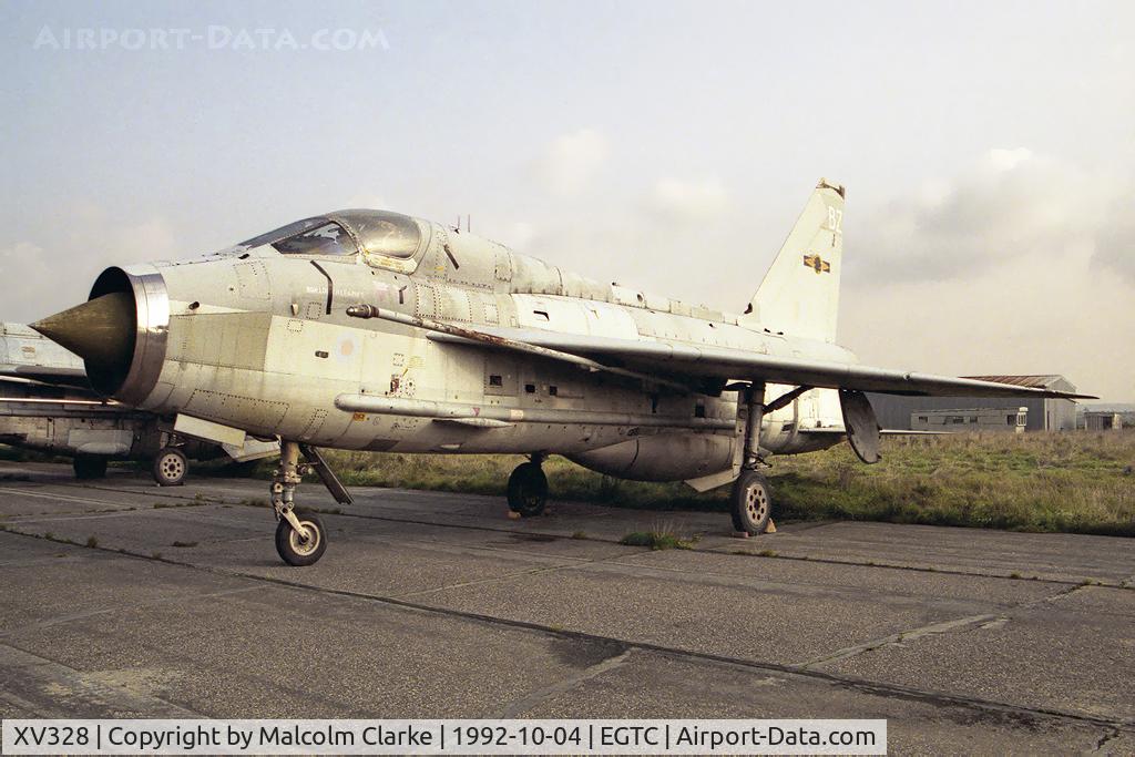XV328, English Electric Lightning T.5 C/N 95021, English Electric Lightning T5 at Cranfield Airport.