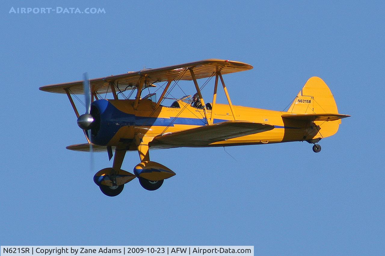 N621SR, 1942 Boeing A75N1(PT17) C/N 75-3092, Landing at the 2009 Alliance Fort Worth Airshow