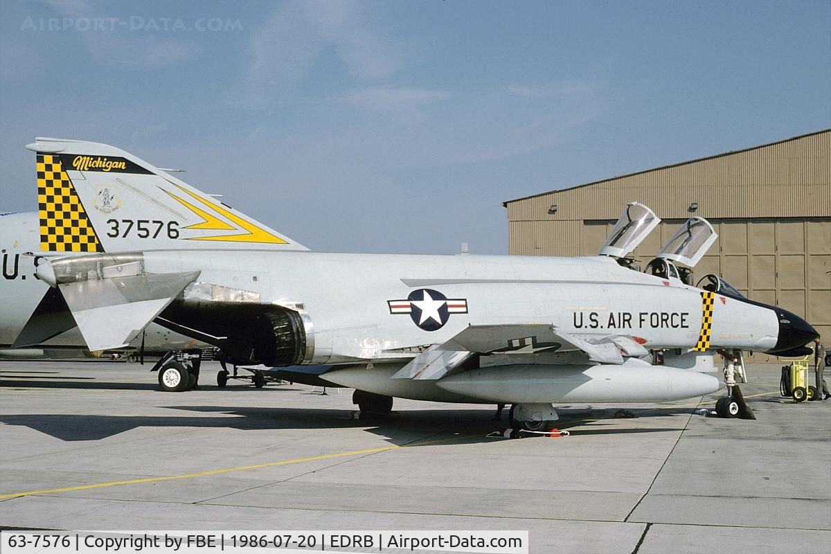 63-7576, 1963 McDonnell F-4C Phantom II C/N 625, Michigan ANG F-4C destined to be a battle damage repair aircraft at Bitburg AB, what a crime ...
