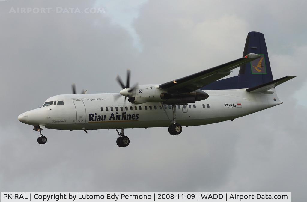 PK-RAL, 1993 Fokker 50 C/N 20282, Riau Airlines