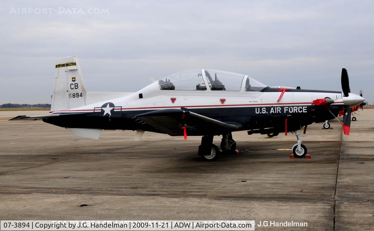 07-3894, Raytheon T-6A Texan II C/N PT-453, cloudy day at NAF Washubgton