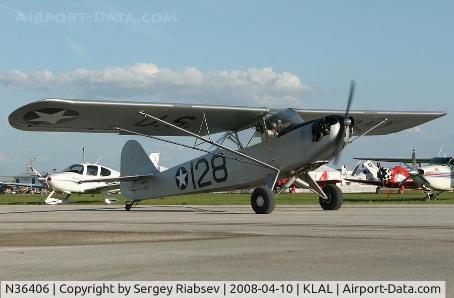 N36406, 1942 Taylorcraft DCO-65 C/N 4147, Sun-n-Fun 2008