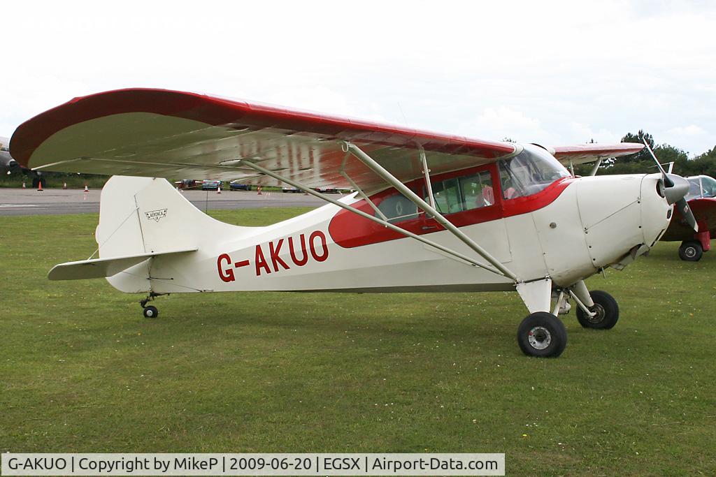 G-AKUO, 1946 Aeronca 11AC Chief C/N 11AC-1376, Visitor to the 2009 Air Britain fly-in.