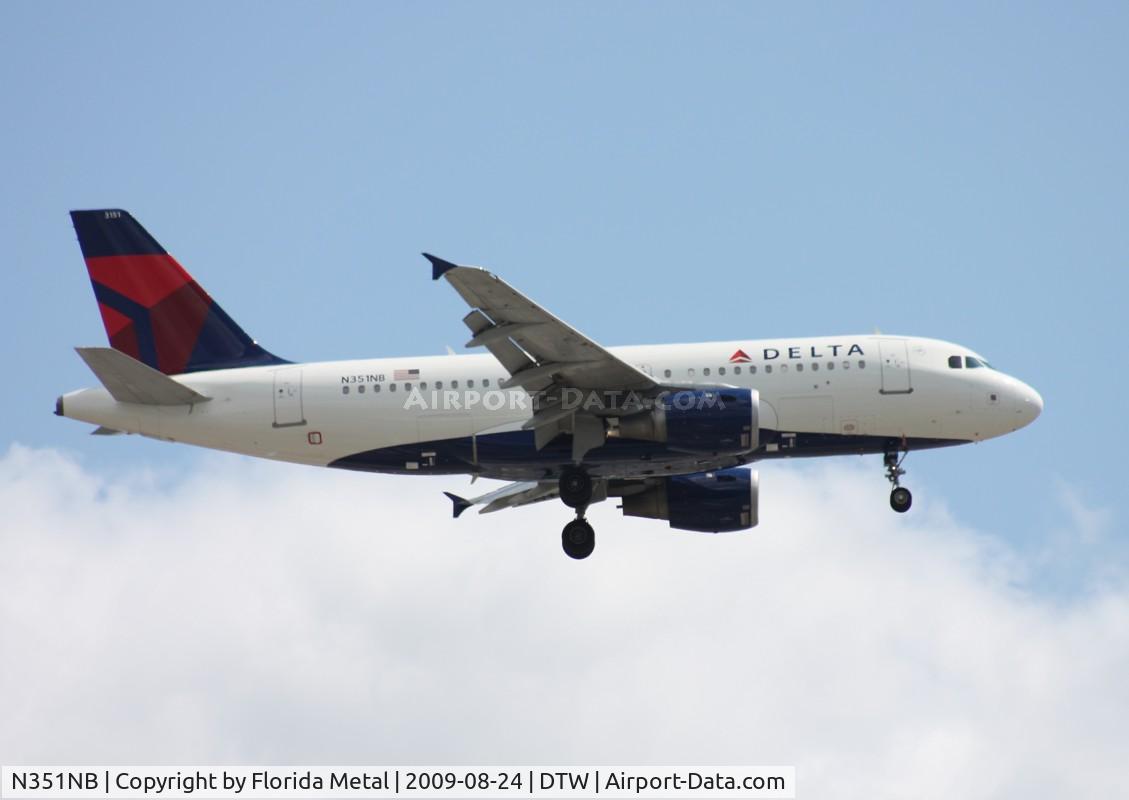 N351NB, 2002 Airbus A319-114 C/N 1820, Delta A319