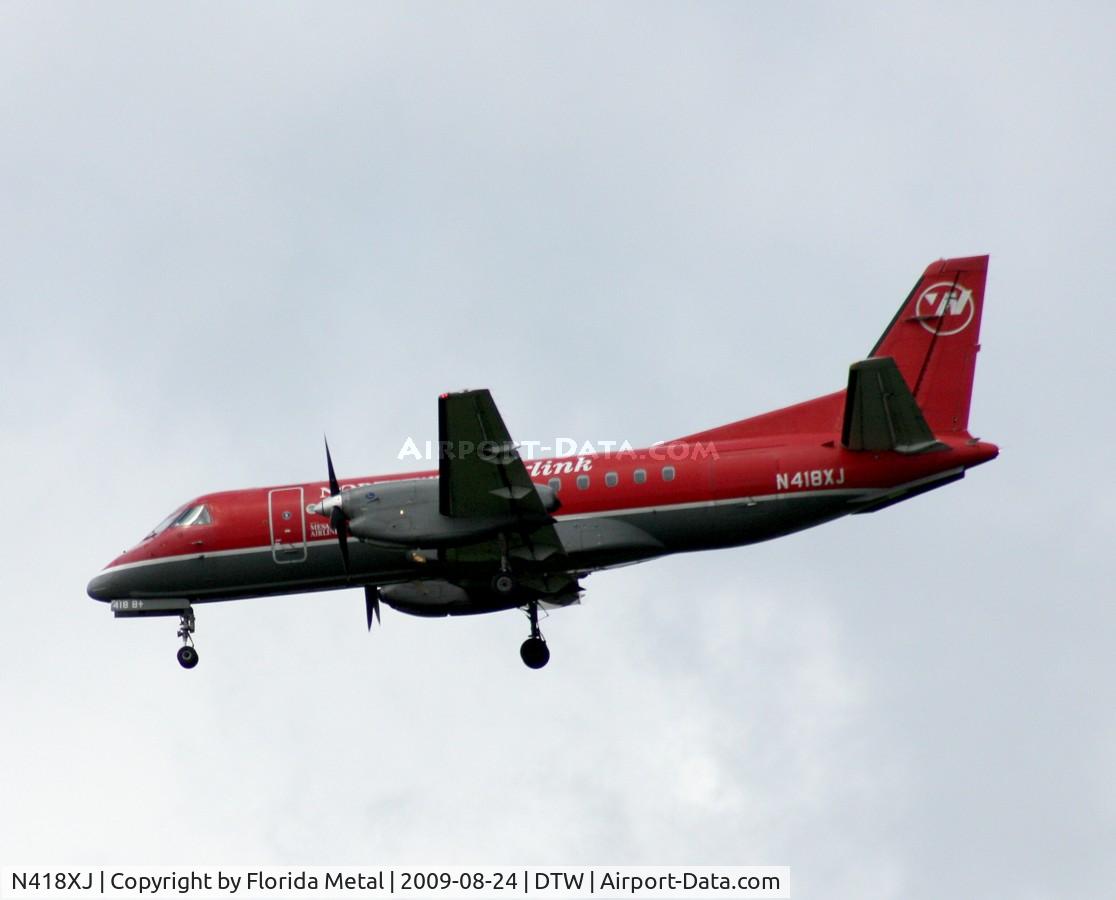 N418XJ, 1997 Saab 340B C/N 340B-418, Mesaba Saab 340