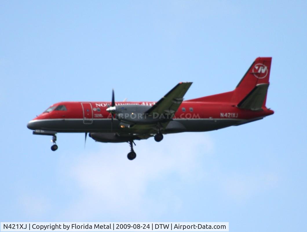 N421XJ, 1997 Saab 340B C/N 340B-421, Mesaba Saab 340