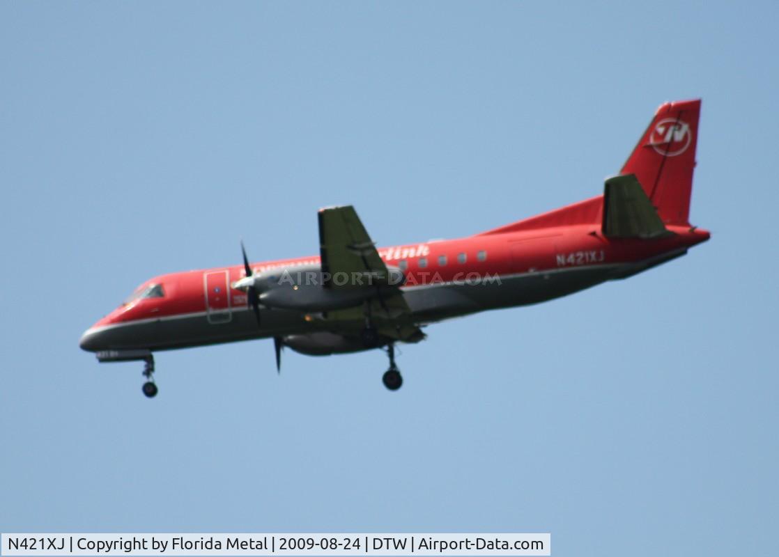 N421XJ, 1997 Saab 340B C/N 340B-421, Mesaba Saab 340
