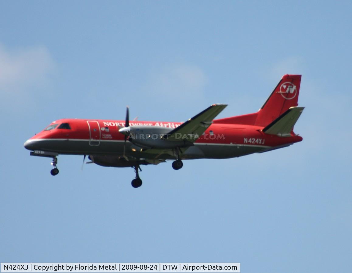 N424XJ, 1997 Saab 340B C/N 340B424, Mesaba Saab 340