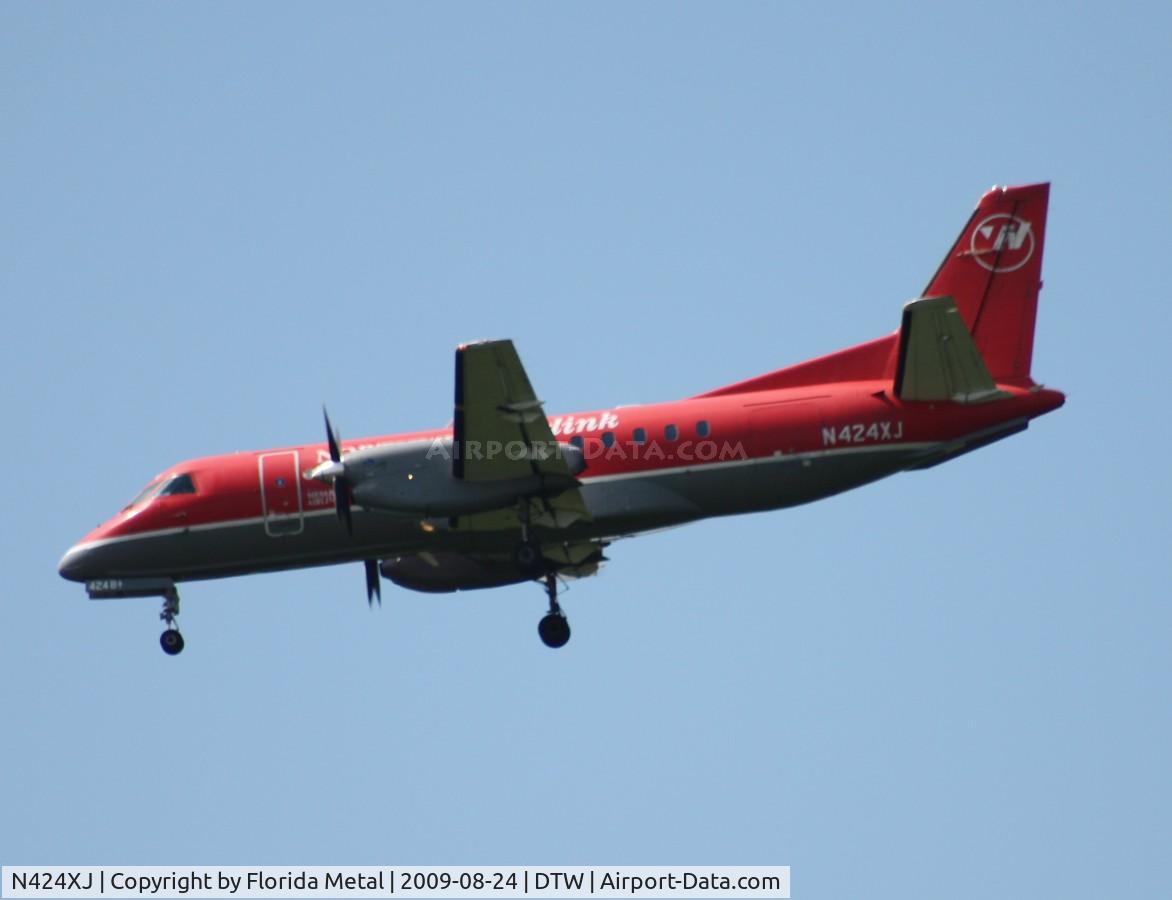 N424XJ, 1997 Saab 340B C/N 340B424, Mesaba Saab 340