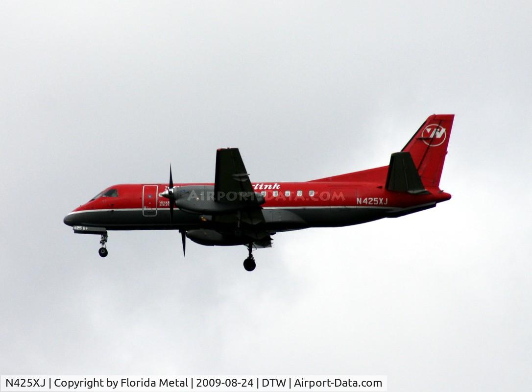 N425XJ, 1997 Saab 340B C/N 340B-425, Mesaba Saab 340