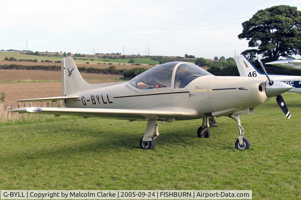 G-BYLL, 1988 Sequoia F8L Falco C/N PFA 100-10843, Falco F.8L at Fishburn's recent VE Celebration Day in 2005.