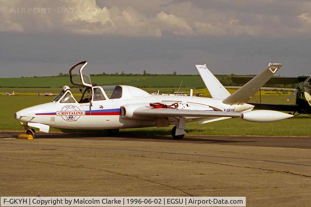 F-GKYH, Fouga CM-170 Magister C/N 435, Fouga CM-170R Magister. At Duxford's Classic Jet & Fighter Display in 1996.