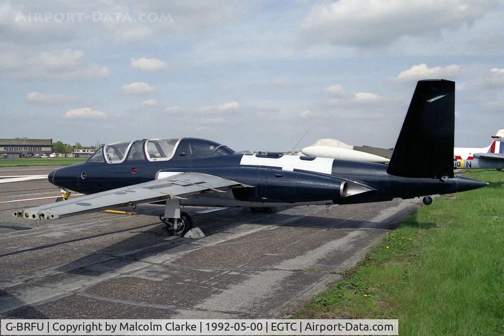 G-BRFU, 1960 Fouga CM-170R Magister C/N 268, Fouga CM-170R Magister at Cranfield Airport in 1992. Later N99JJ.