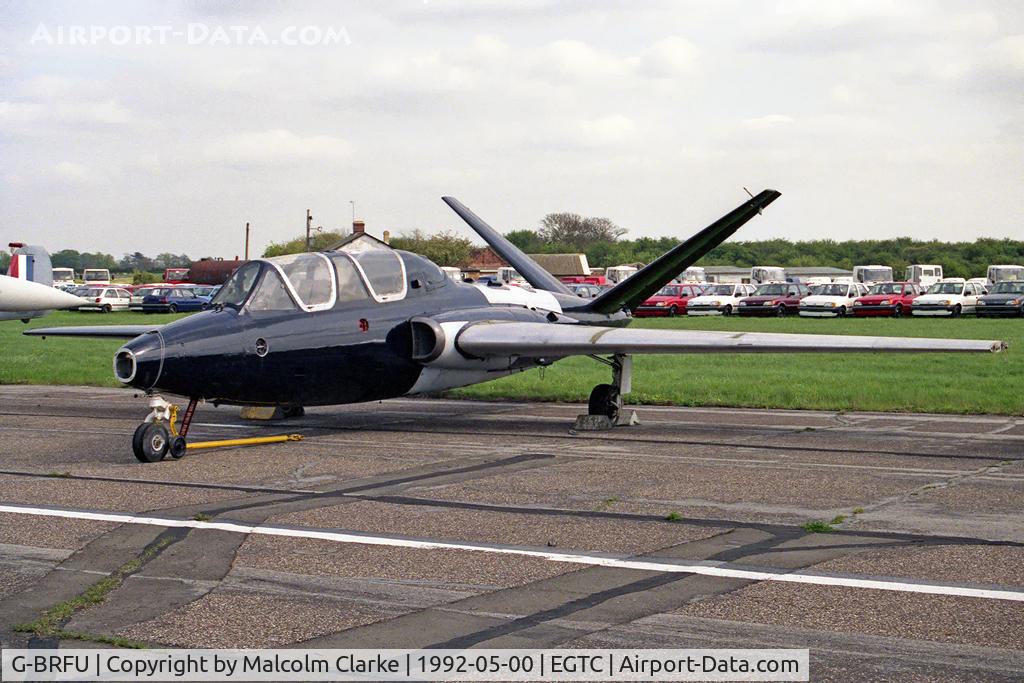 G-BRFU, 1960 Fouga CM-170R Magister C/N 268, Fouga CM-170R Magister at Cranfield Airport in 1992. Later N99JJ.