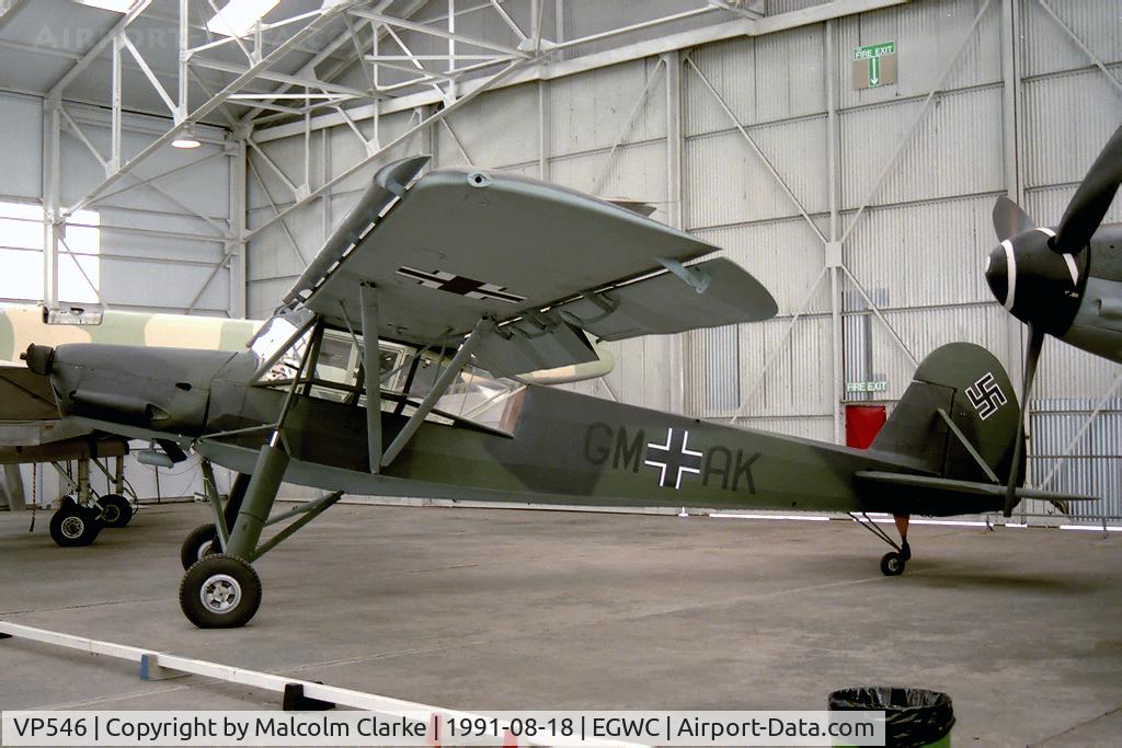 VP546, Fieseler Fi-156C-7 Storch C/N 475081, Fieseler Fi-156C-7 Storch at The Aerospace Museum, RAF Cosford.
