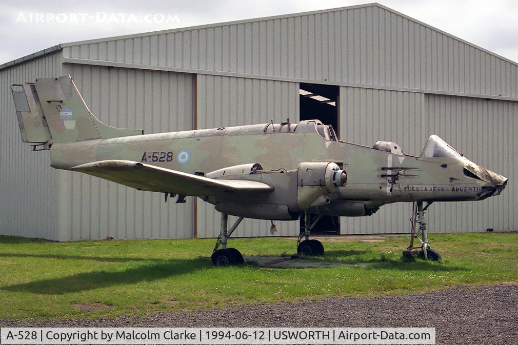 A-528, 1979 FMA IA-58A Pucará C/N 028, FMA IA-58A Pucara at the North East Aircraft Museum, Usworth, UK in 1994.