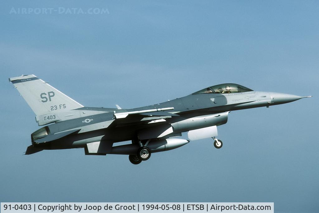 91-0403, General Dynamics F-16C Fighting Falcon C/N CC-101, 23 FS was making some practise approaches at Büchel.