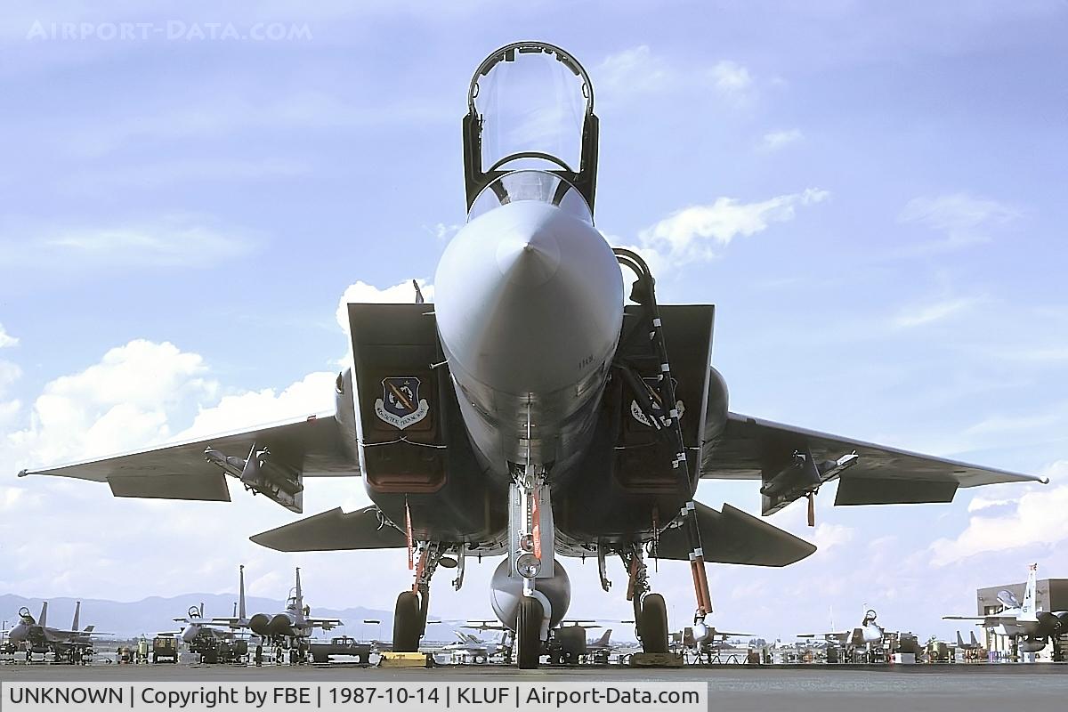 UNKNOWN, McDonnell Douglas F-15E Strike Eagle C/N Unknown, head on shot of a 58th TFTW F-15C