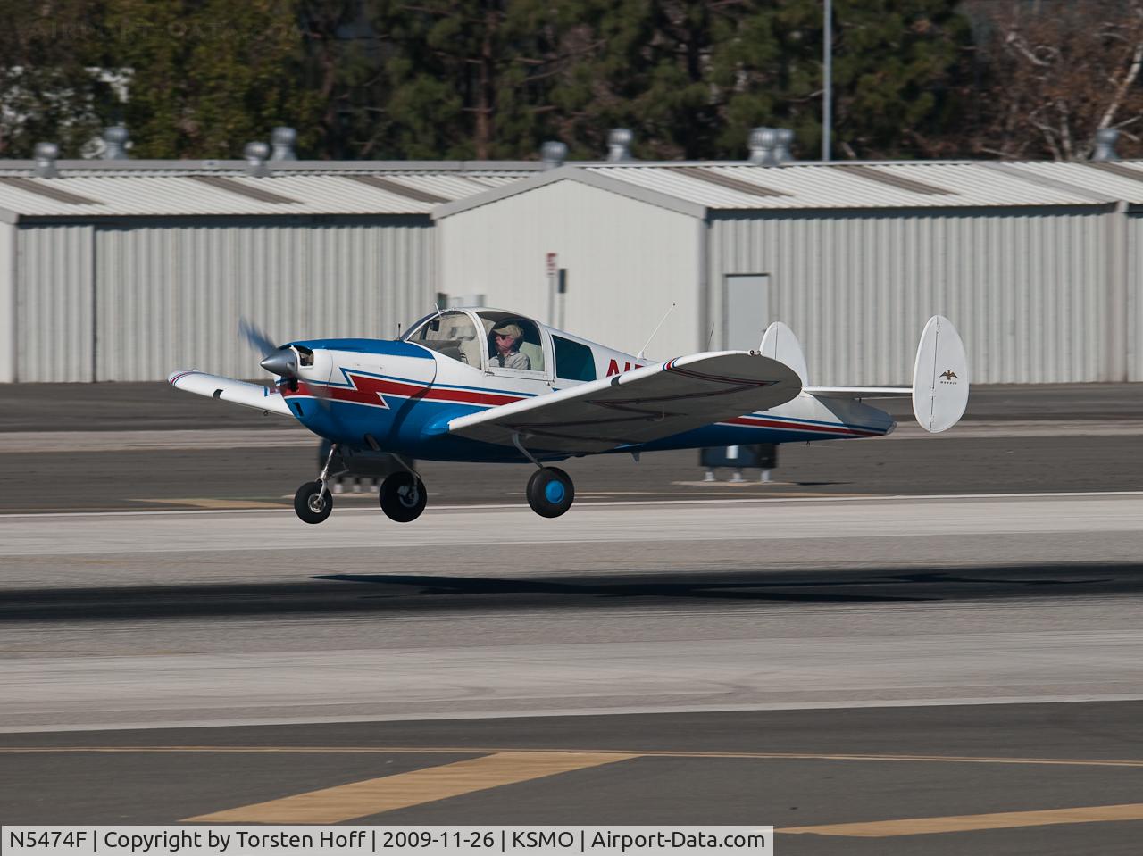 N5474F, 1968 Mooney A2a Cadet C/N B-274, N5474F arriving on RWY 21