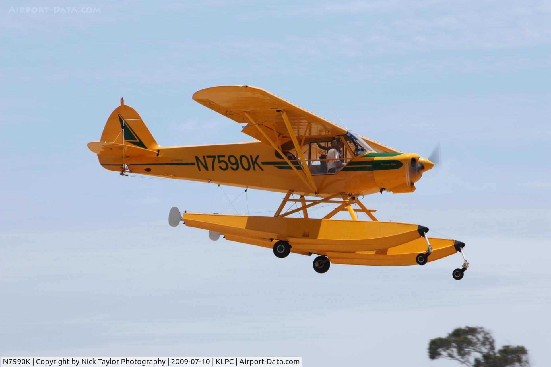 N7590K, 1950 Piper PA-18 C/N 18-307, Lompoc Piper Cub fly-in 09'
