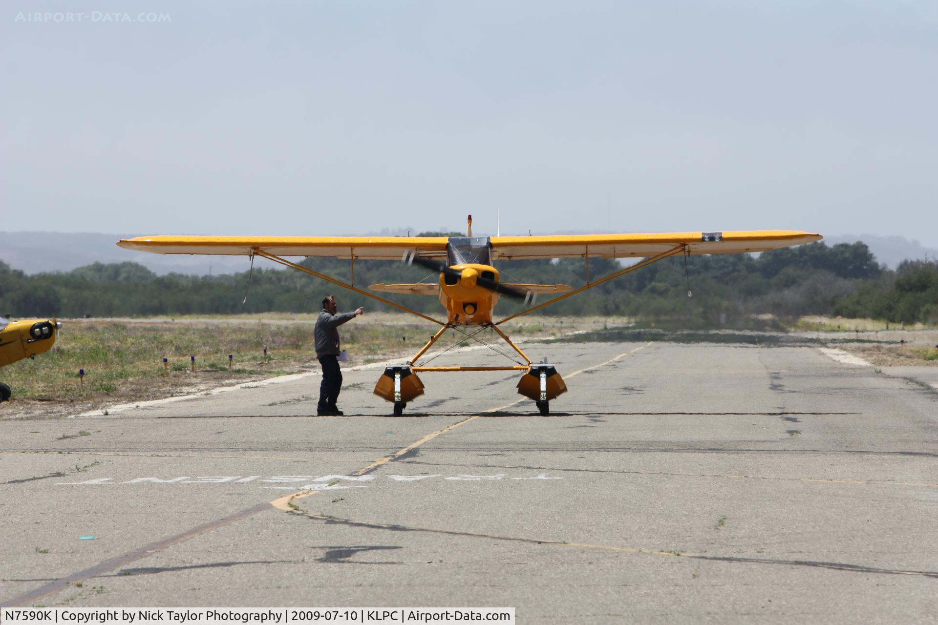 N7590K, 1950 Piper PA-18 C/N 18-307, Lompoc Piper Cub fly-in 09'