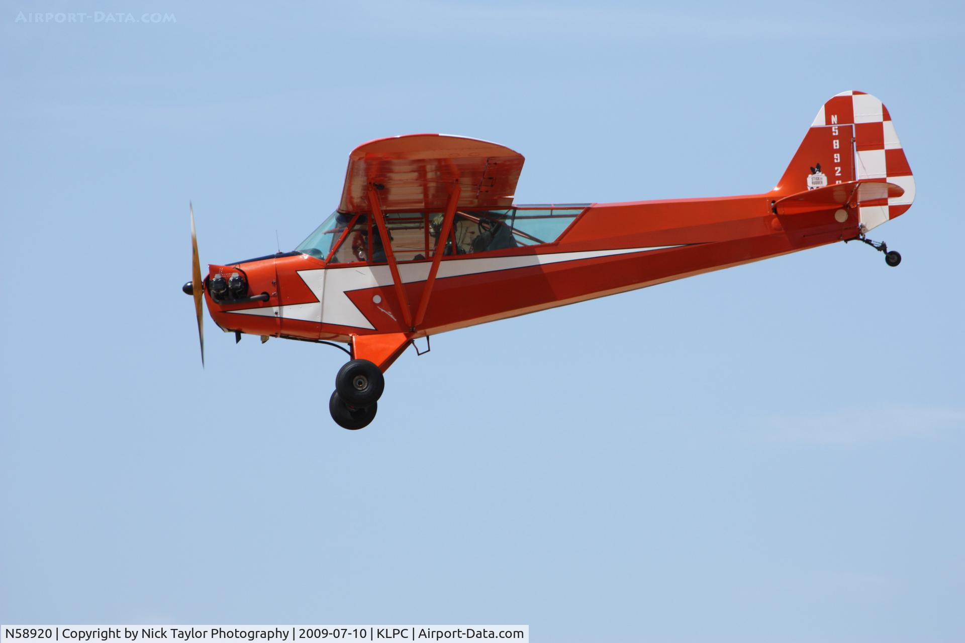 N58920, 1958 Piper J3C-65 Cub Cub C/N 45-55225, Lompoc Piper Cub fly-in 09'
