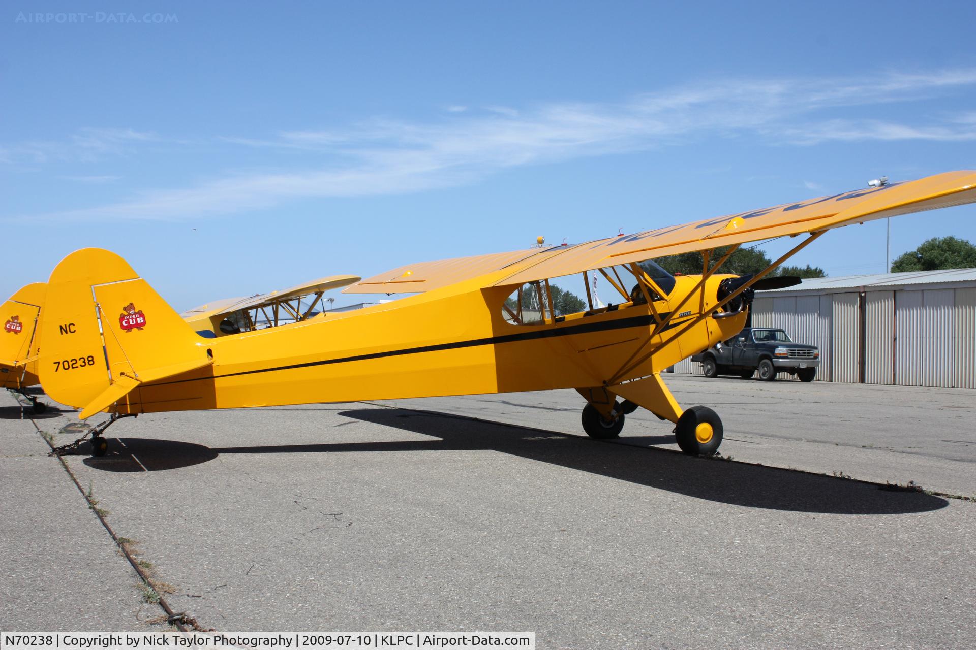 N70238, 1946 Piper J3C-65 Cub C/N 17214, Lompoc Piper Cub fly-in 09'