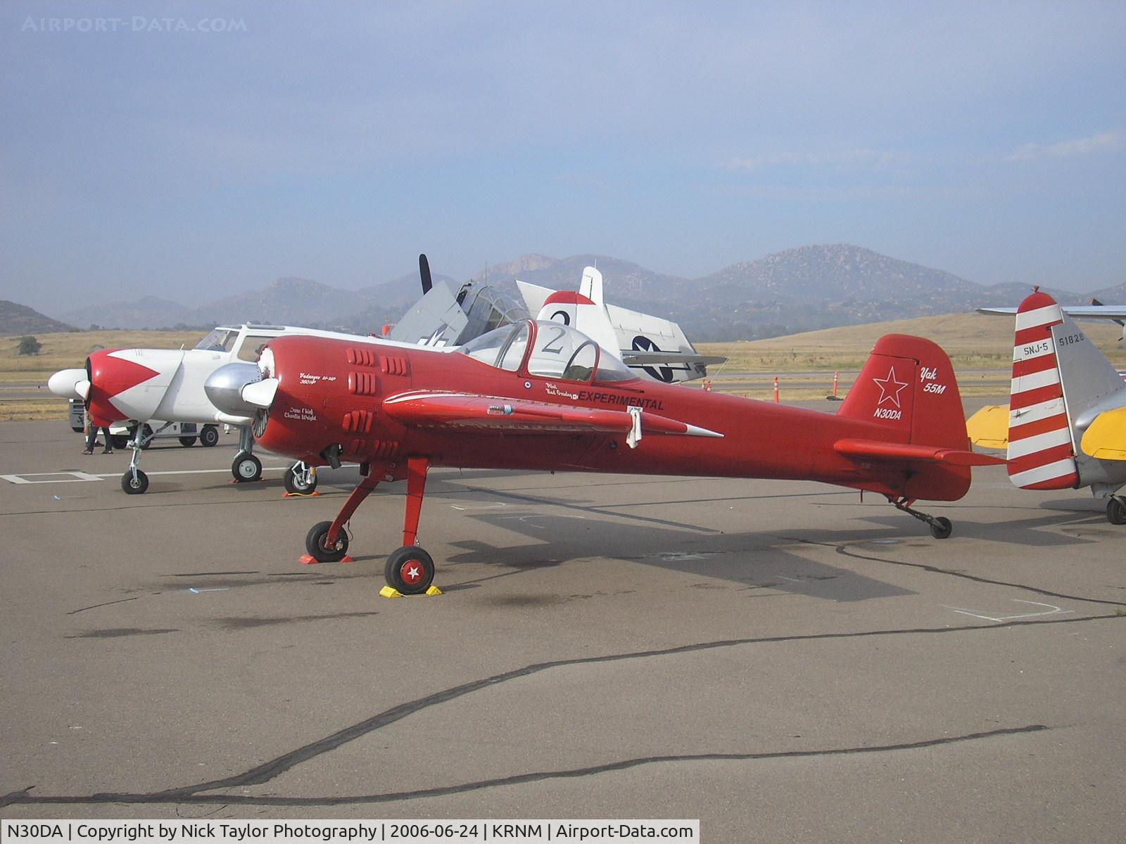 N30DA, 1991 Yakovlev Yak-55M C/N 910302, Ramona Air Fair 06'