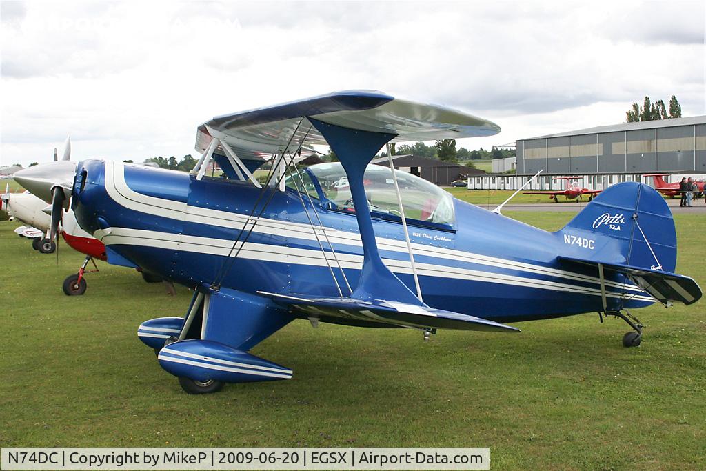 N74DC, 1980 Aerotek Pitts S-2A Special C/N 2228, Visitor to the 2009 Air Britain fly-in.