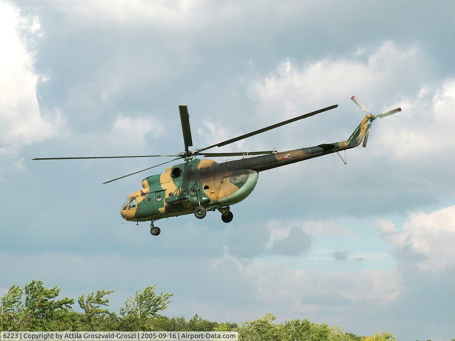 6223, 1980 Mil Mi-8T Hip C/N 226223, Veszprém-Jutas-Ujmajor temporary army helicopter base.