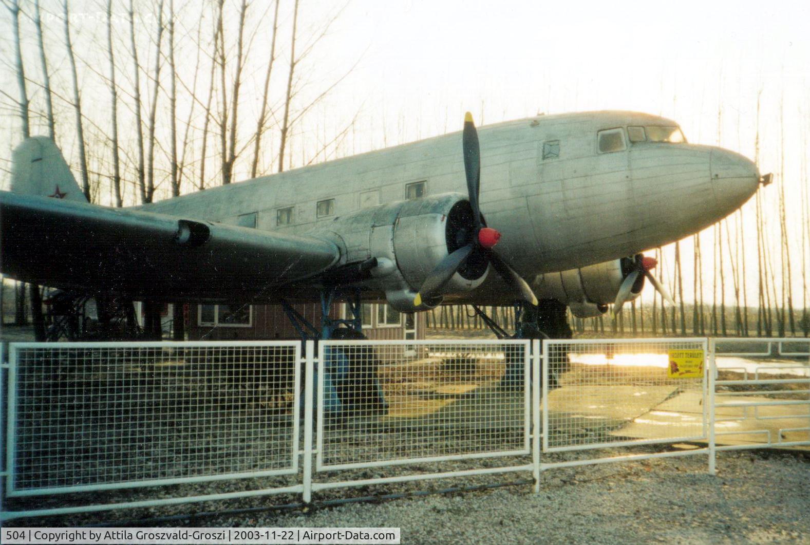 504, 1951 Lisunov Li-2P C/N 18439504, Bocsa, on a depot beside a petrol station, in the city's border.