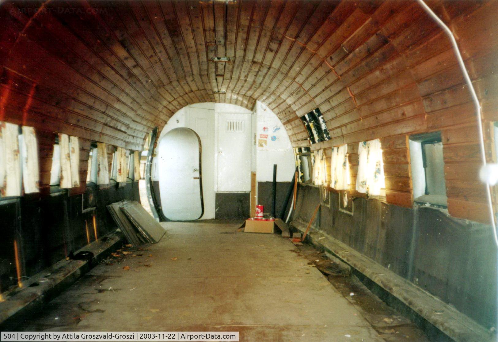 504, 1951 Lisunov Li-2P C/N 18439504, Operated as a buffet for a long time, this on the forming of the inner space visible.