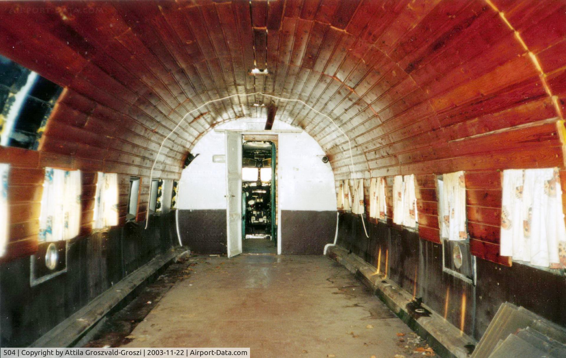 504, 1951 Lisunov Li-2P C/N 18439504, Operated as a buffet for a long time, this on the forming of the inner space visible.