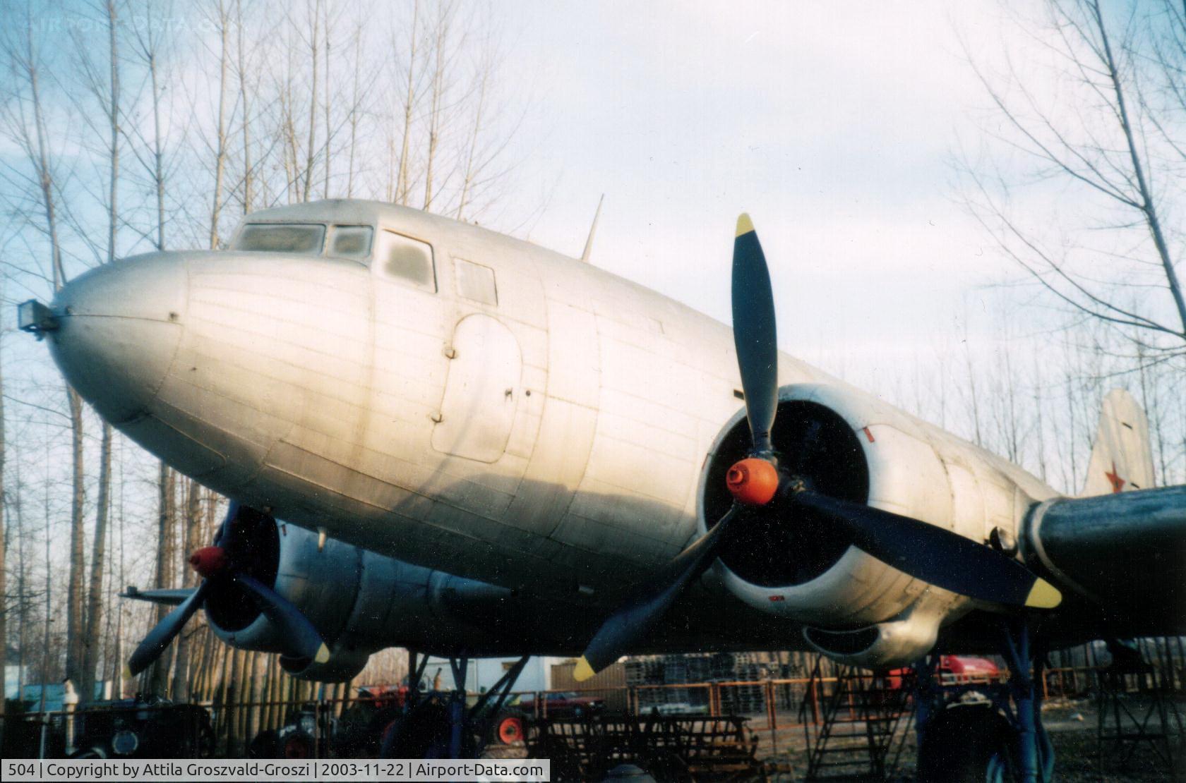 504, 1951 Lisunov Li-2P C/N 18439504, They exhibited it together with tractors and an other agricultural machine.