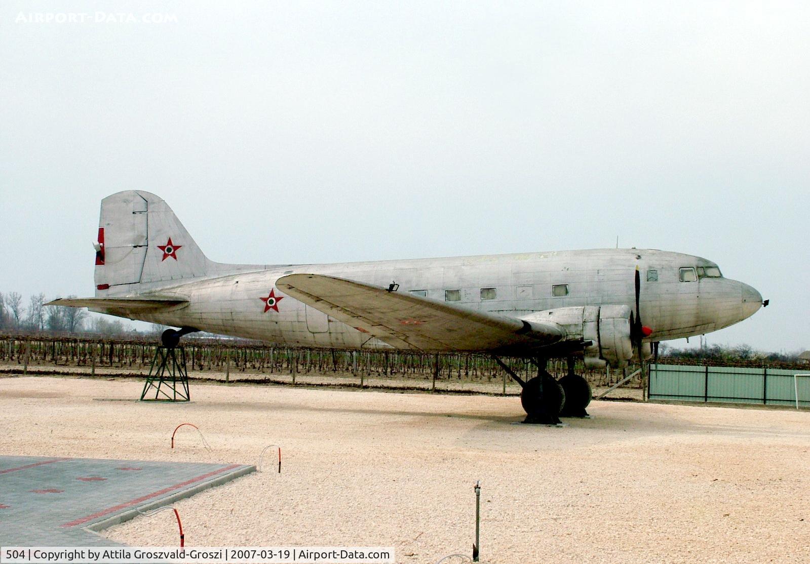 504, 1951 Lisunov Li-2P C/N 18439504, His environment it was purified, it was put right, the machine received worthier place with this.