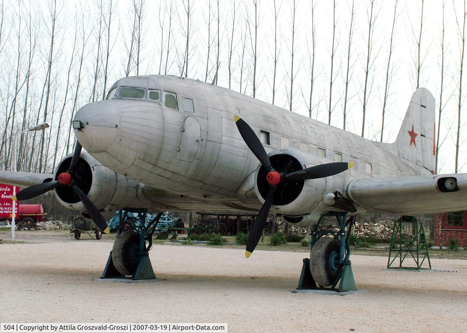 504, 1951 Lisunov Li-2P C/N 18439504, His environment it was purified, it was put right, the machine received worthier place with this.