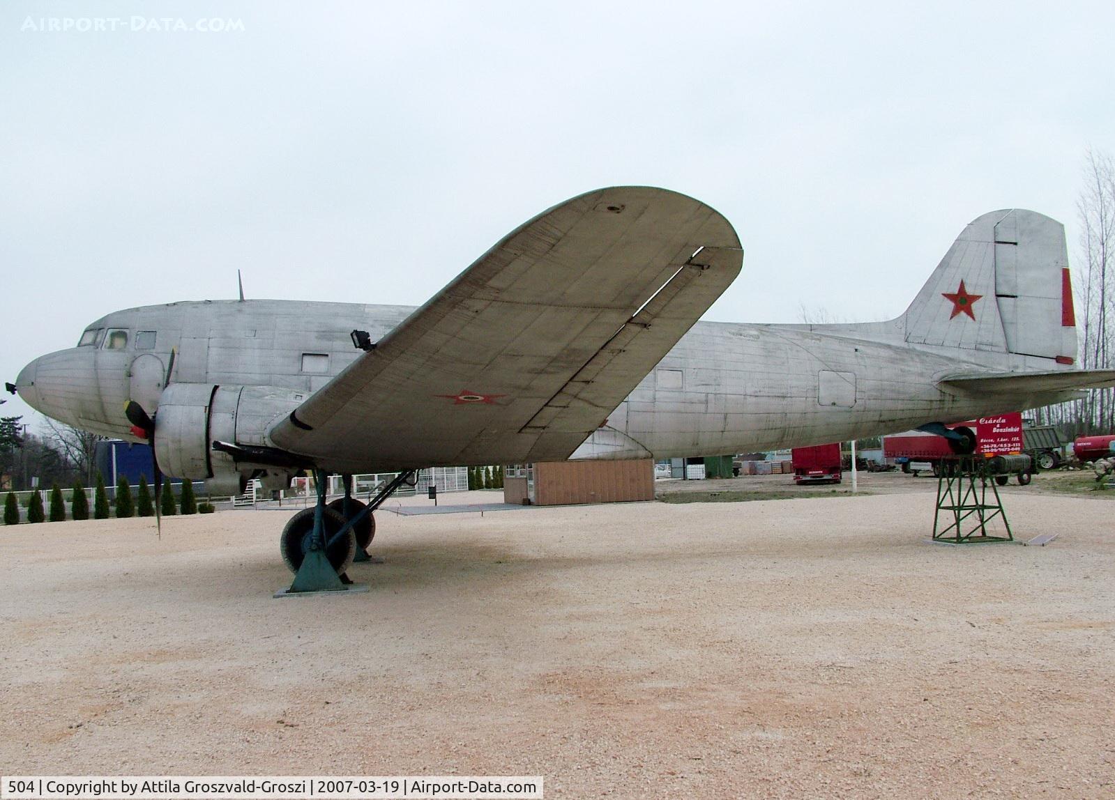 504, 1951 Lisunov Li-2P C/N 18439504, His environment it was purified, it was put right, the machine received worthier place with this.